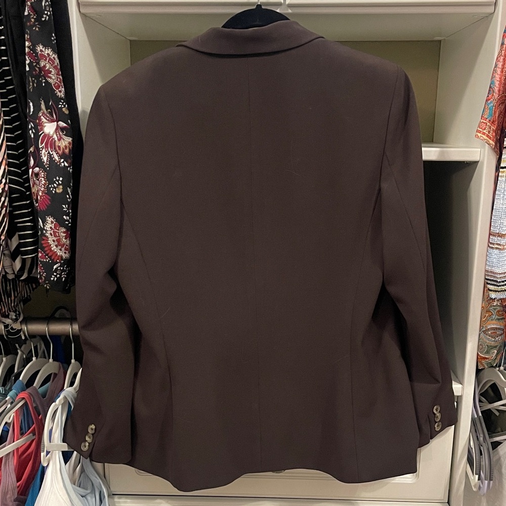 Jones New York Dark Brown Blazer and matching Alfani slacks suit - Picture 3 of 5